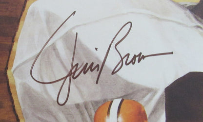 Jim Brown Hof Signed/Auto 26.5X33 Litho Print