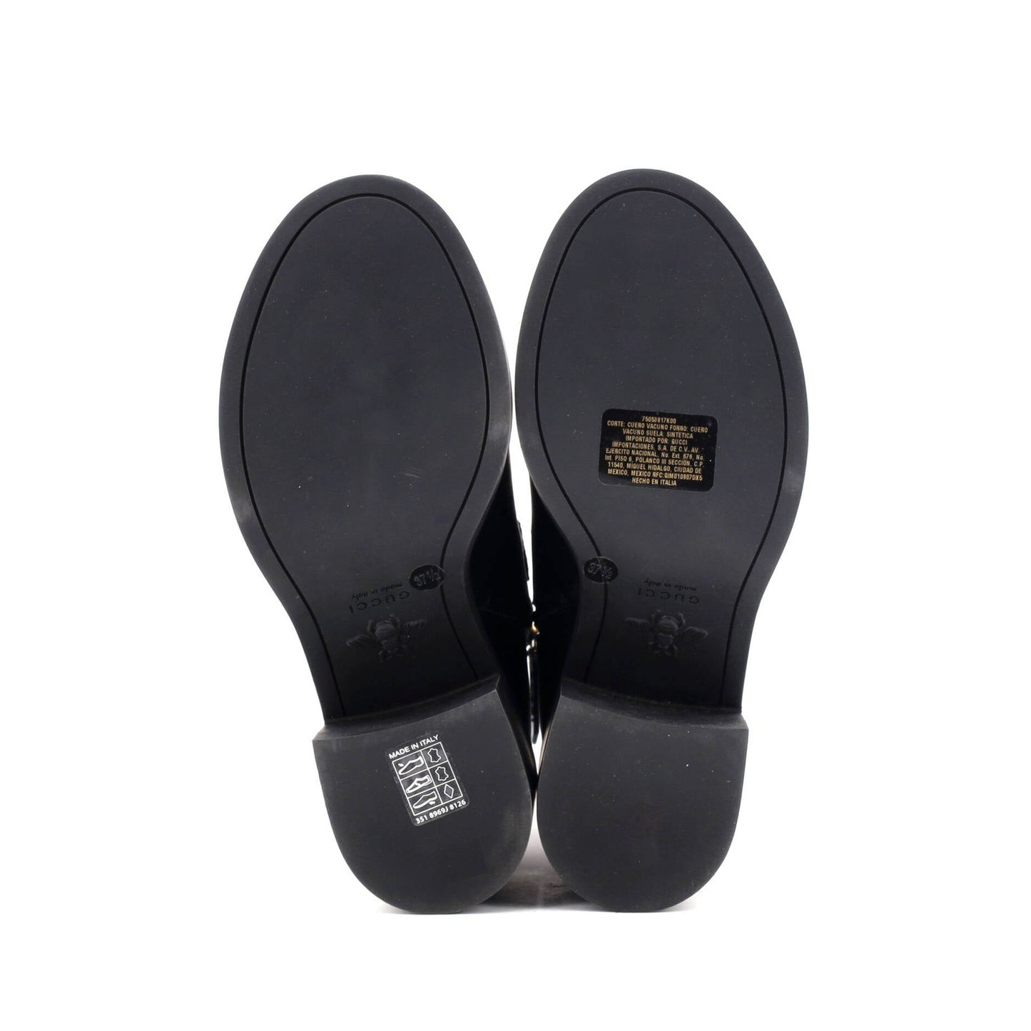 Gucci Women'S Logo Heeled Ankle Boots Leather