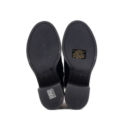 Gucci Women'S Logo Heeled Ankle Boots Leather