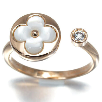 Louis Vuitton Ring Sun Blossom Mother Of Pearl Diamond Mini Eu50 18K Rg