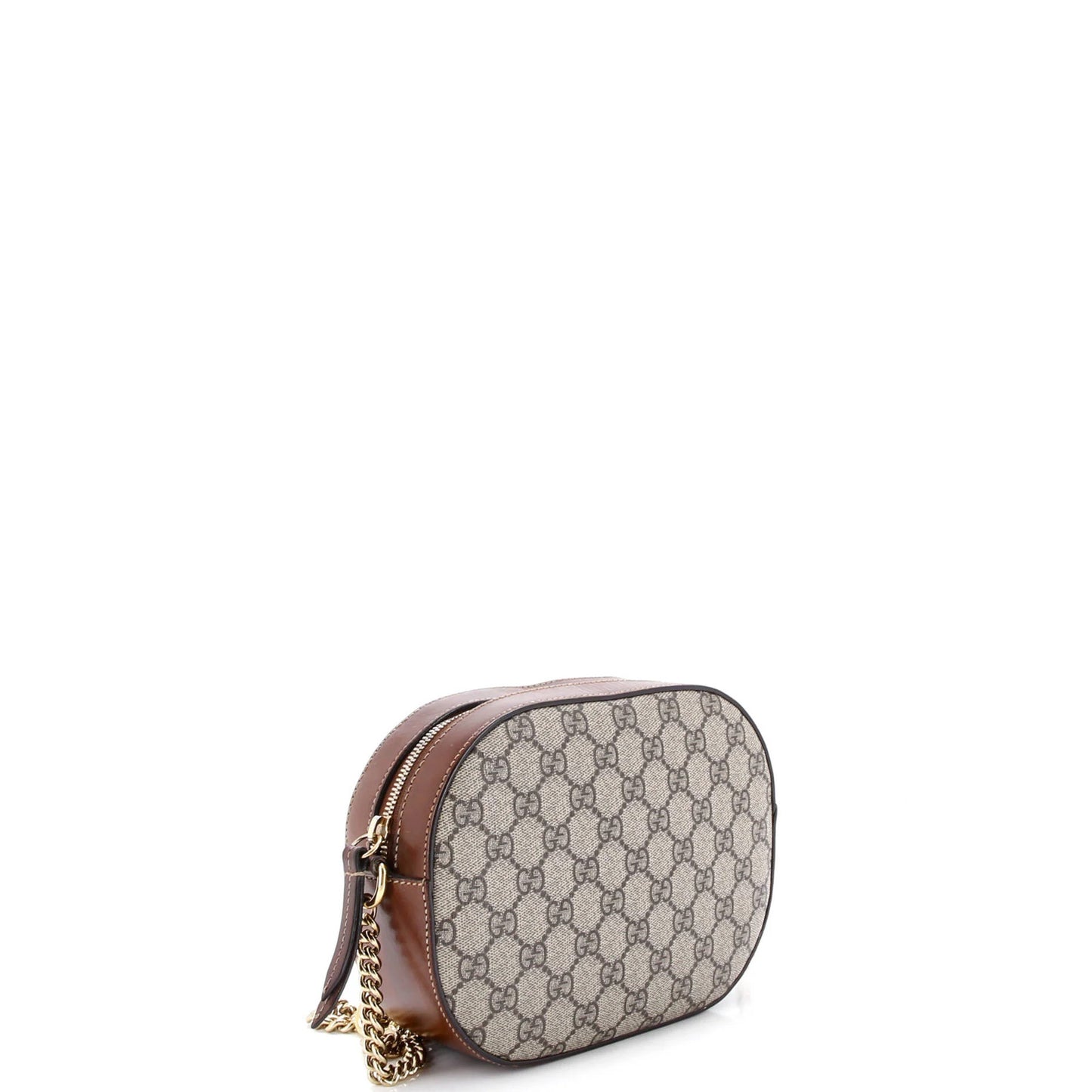 Gucci Chain Crossbody Bag Gg Coated Canvas And Leather Mini