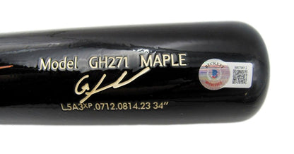 Gunnar Henderson Signed/Auto Chandler Player Model Bat Orioles Beckett 190490