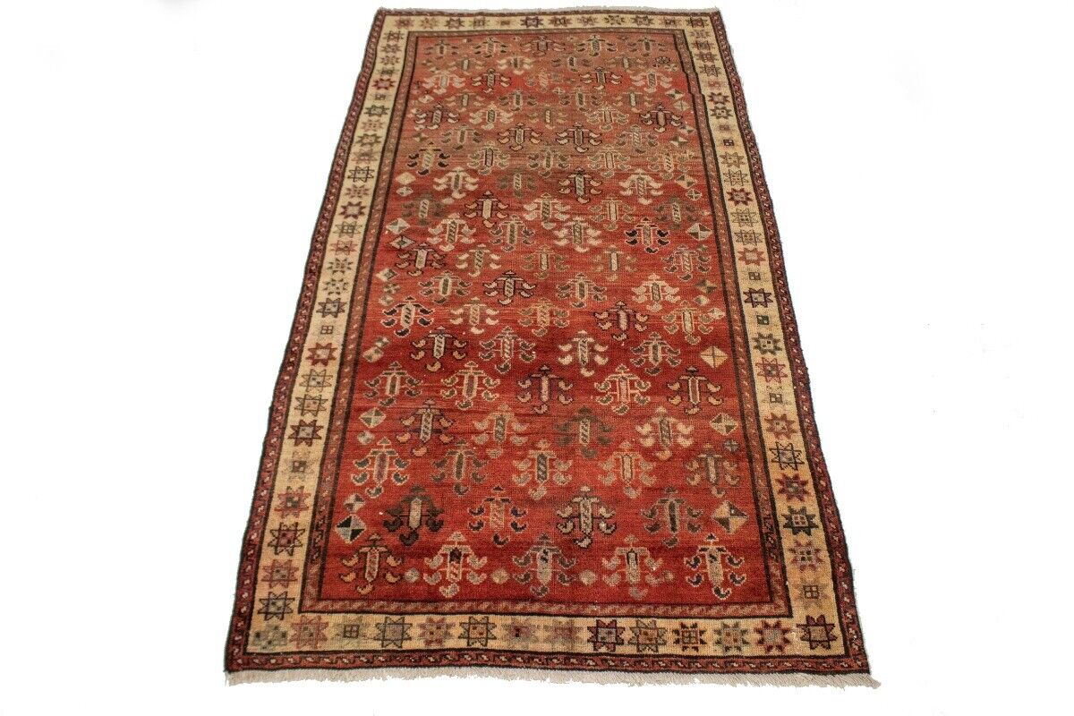5X9 Ft Rare Size Antique Oriental Rug Floral
