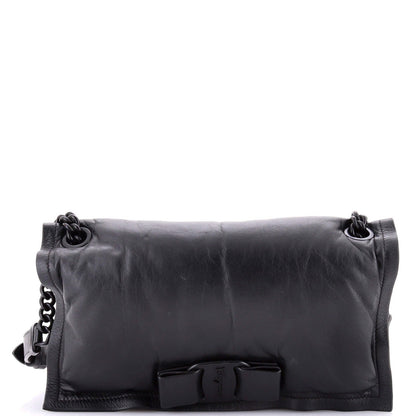 Salvatore Ferragamo Viva Bow Flap Bag Leather Medium