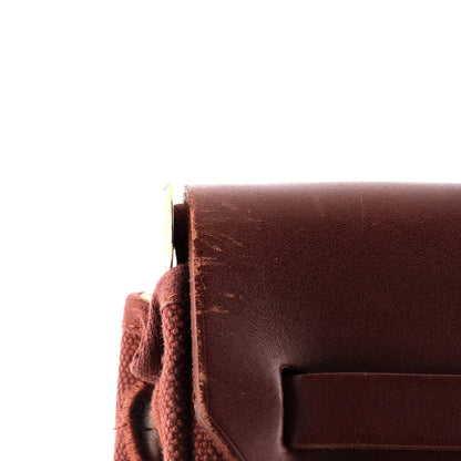 Hermes Herbag Toile And Leather Pm