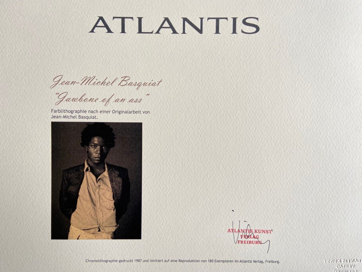 Jean-Michel Basquiat Lithograph Signed Coa Limited Edition