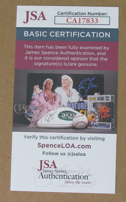 John Fogarty Singer Autographed Cut Card W/ Photo Collage Framed Jsa 198312