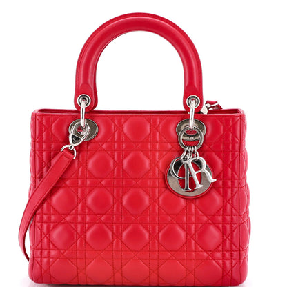 Christian Dior Lady Dior Bag Cannage Quilt Lambskin Medium