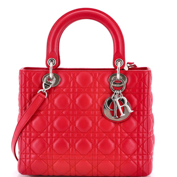 Christian Dior Lady Dior Bag Cannage Quilt Lambskin Medium