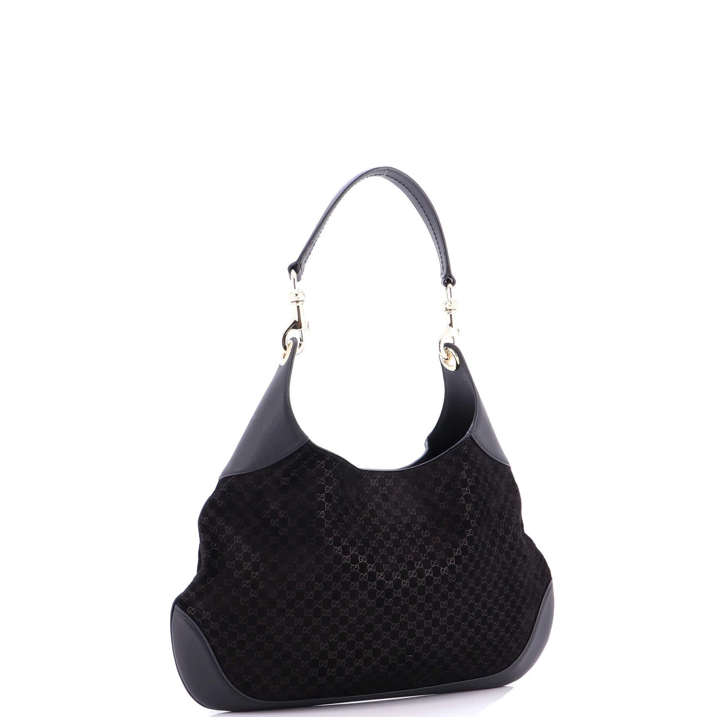 Gucci B Shoulder Bag Gg Suede Medium