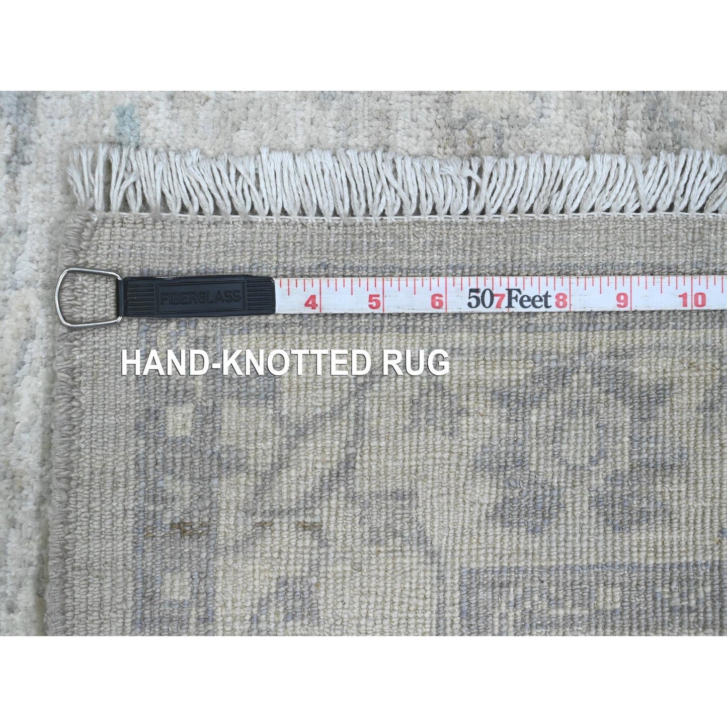 2'10"x31'9" Gray Heriz All Over Design Pure Wool Hand Knotted Runner Rug
