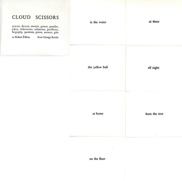 George Brecht Cloud Scissors 7 Cards With Envelope Authentic