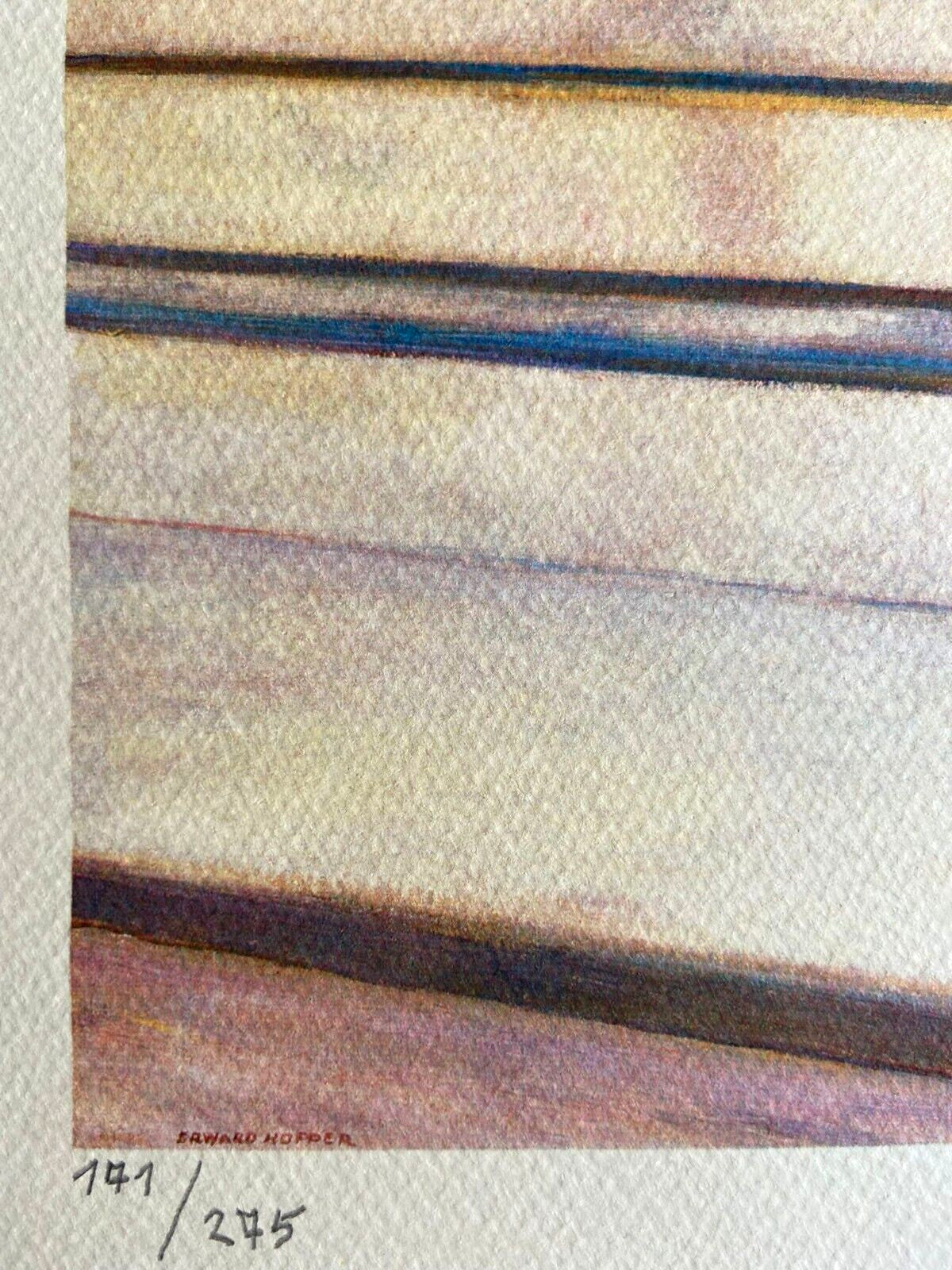 Edward Hopper 'Summer' Lithograph Coa Signed And Stamped 275 Ex