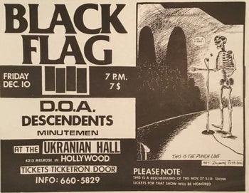 Black Flag Vintage Flyer Poster By Raymond