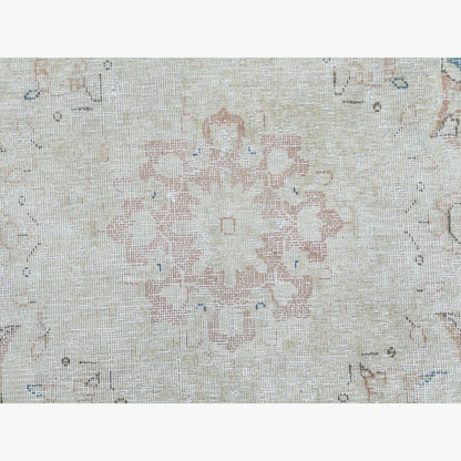 9'8"X12'7" Farsian Karman Clean Sun Faded Pink Wool Hand Knotted Rug