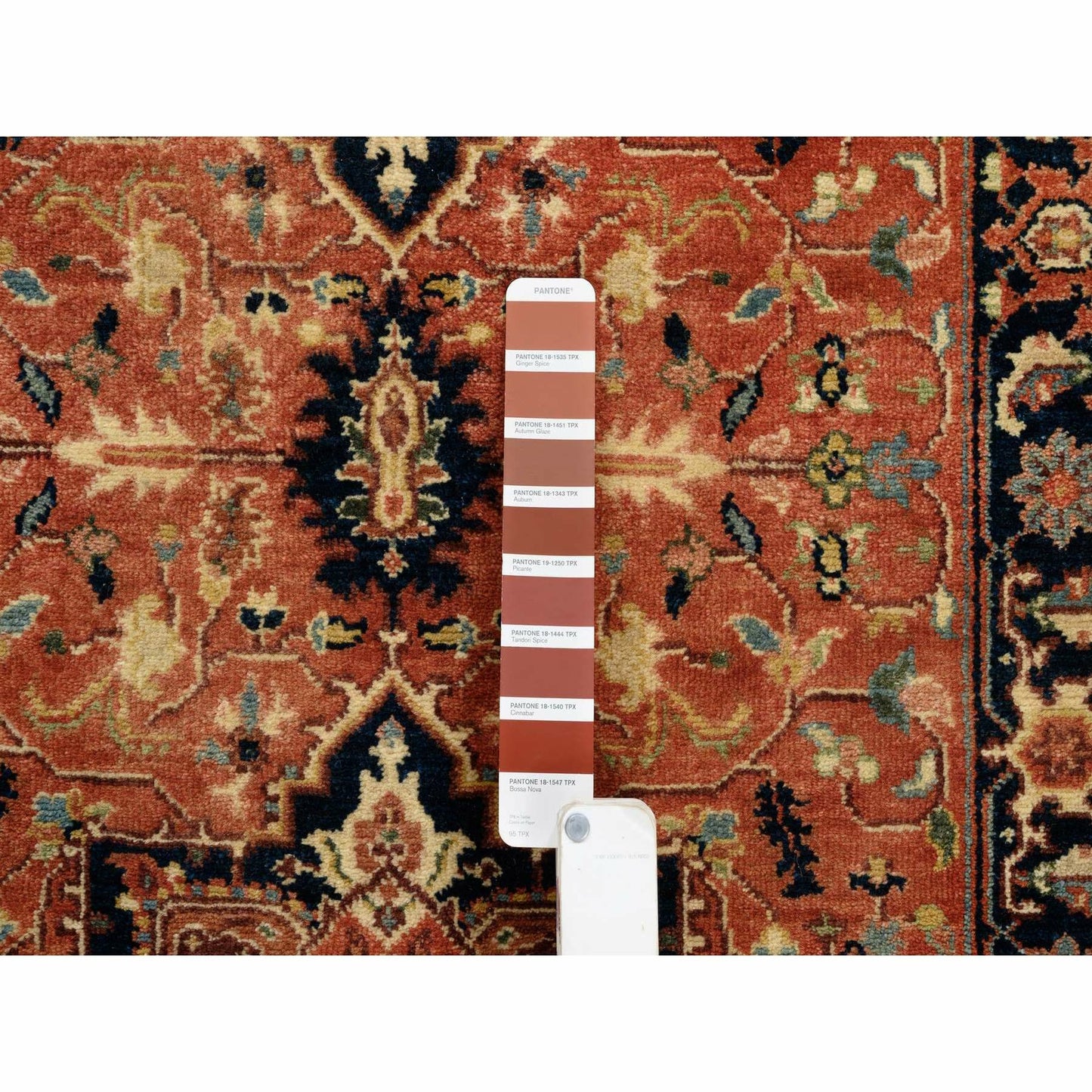 2'7"X12' Red Pure Wool Hand Knotted Antiqued Heris Re-Creation Runner Rug