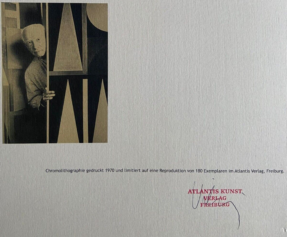 Auguste Herbin Lithograph Coa Signature And Stamp (Victor Vasarely)