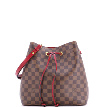 Louis Vuitton Neonoe Handbag Damier With Leather Mm