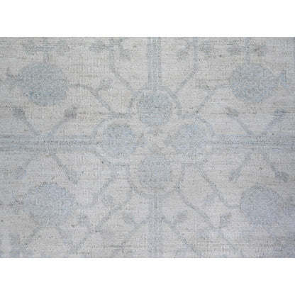 7'10"X9'5" Ivory Khotan Pomegranate Wool Hand Knotted Oriental Rug