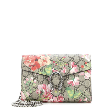 Gucci Dionysus Chain Wallet Blooms Print Gg Coated Canvas Small