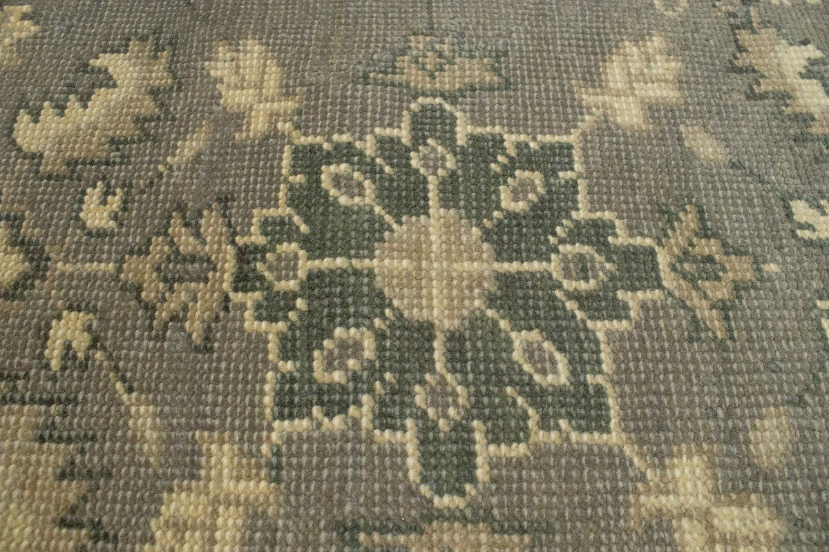 Handmade Muted Brownish Floral Transitional