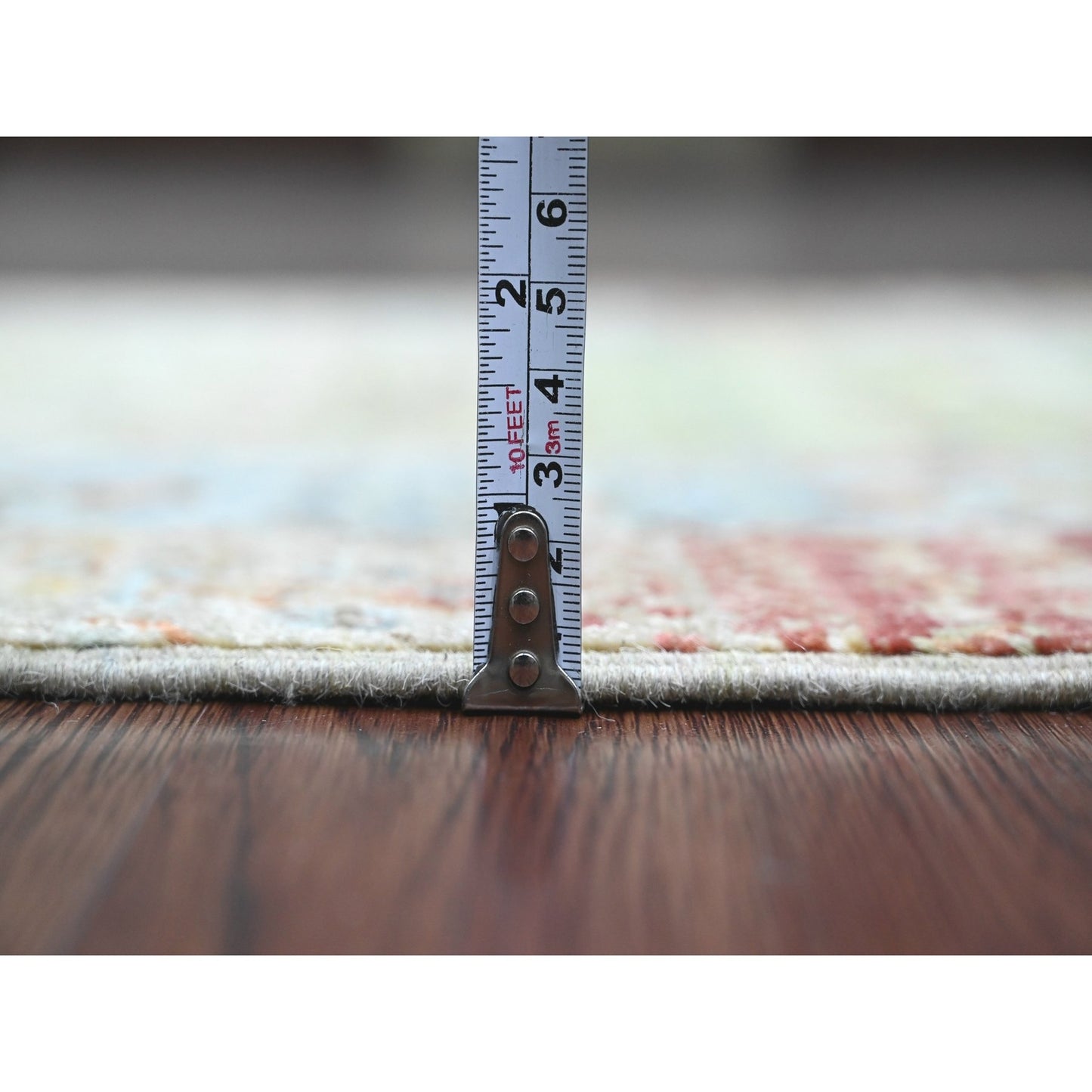 2'5"X9'9" Green Hand Knotted Kashkuli Animal Figurines Wool Runner Rug