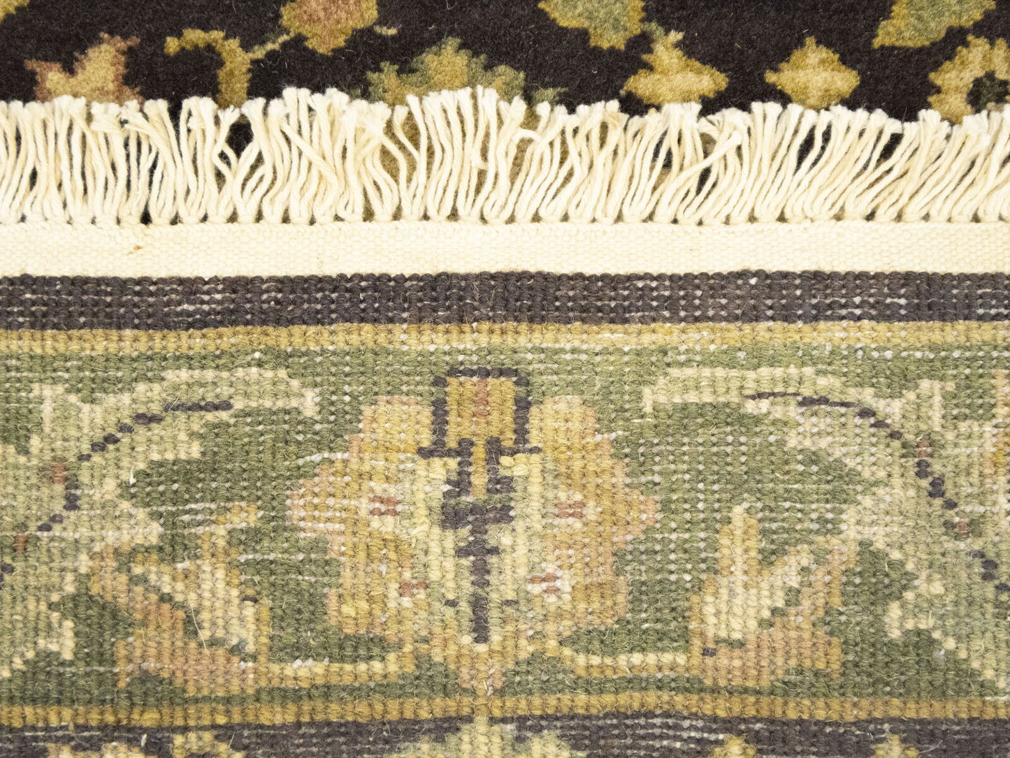 Hand-Knotted Agra Jaipur Floral Oriental Runner