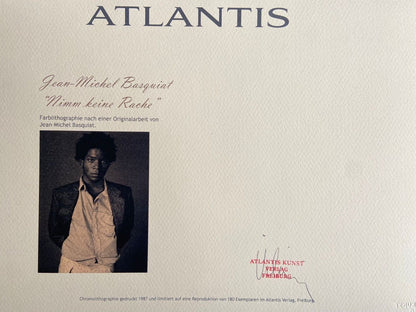 Jean-Michel-Basquiat, Coa Lithograph Signed Numbered In Pencil