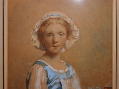 Charles Joshua Chaplin "Young Girl" Original Watercolor With Coa Signed Framed