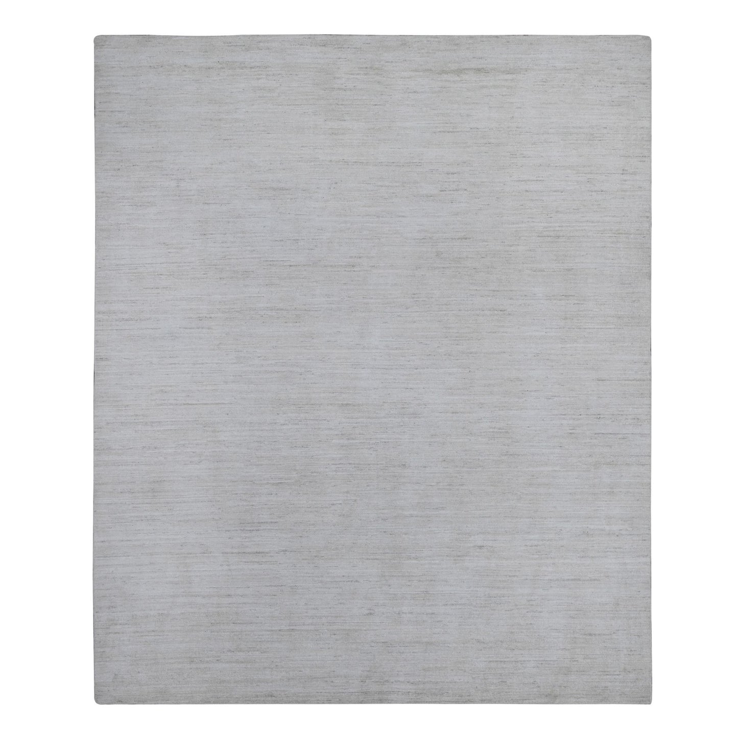 8'X9'8" Mercury White Plain Design Modern Peshawar Oriental Rug