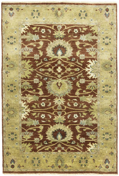 Peshawar Oushak Chobi Hand-Knotted Wool Rug