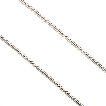 Box Chain Necklace 46Cm 18K 750 White Gold