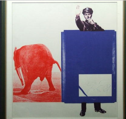 Erro Gudmundur Gudmundsson -No Excreting Original Serigraph Signed Framed