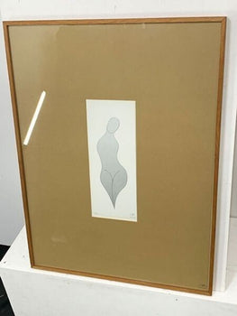 Jean Arp Silk Screen Print Femme Collage Limited To 150 Cardboard 1970