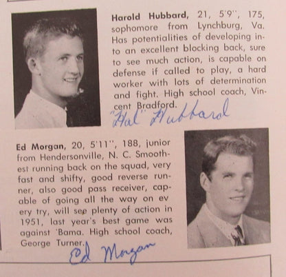 1951 Tennessee Vs. Mississippi College Football Program Signed By (36) 192267