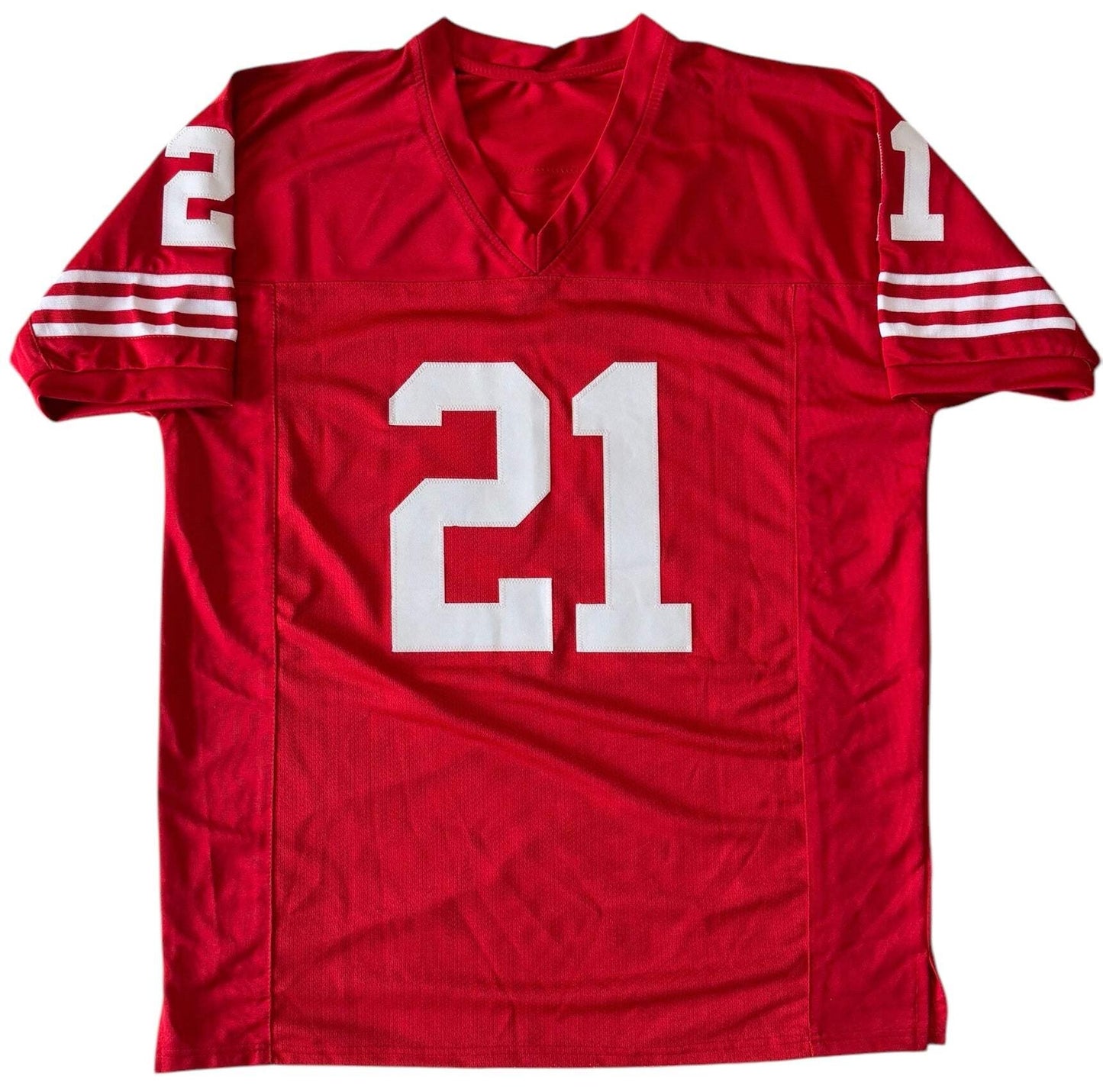 Frank Gore Autographed 49Ers Custom Red Jersey (Beckett Witness)