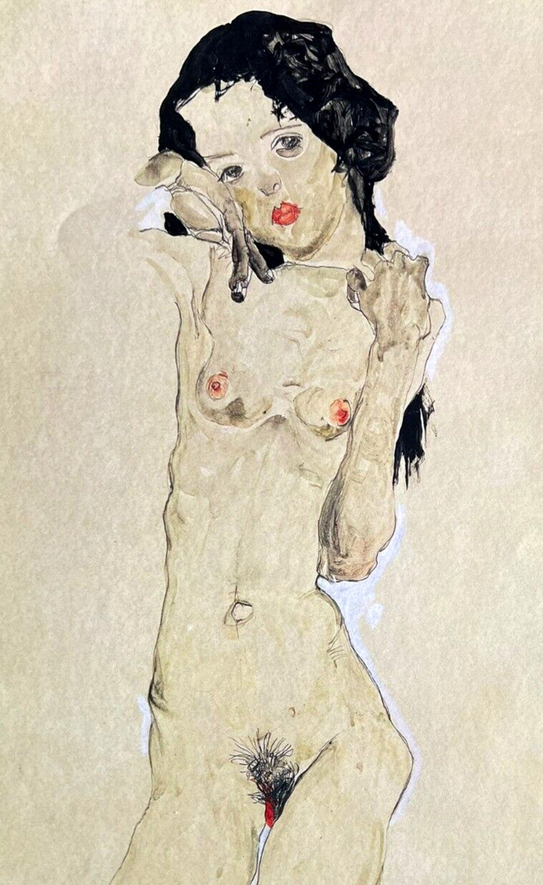 Egon Schiele (Lithograph Coa Signed Numbered In Pencil Limited)