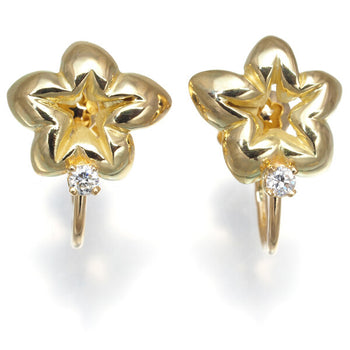 Chaumet Earrings Diamond Flower 18K 750 Yellow