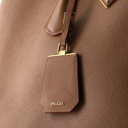 Prada Cuir Double Tote Saffiano Leather Large