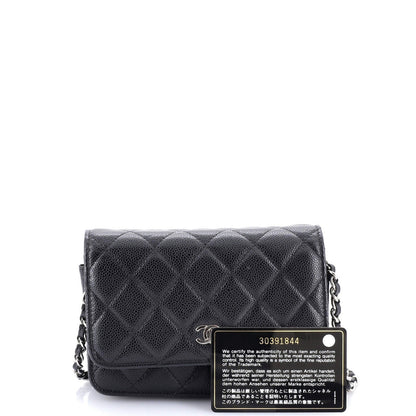 Chanel Wallet On Chain Quilted Caviar Mini