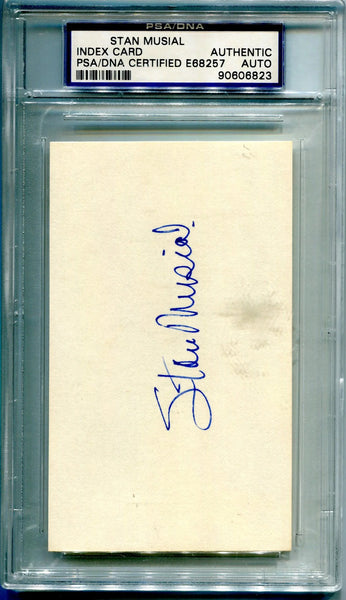 Stan Musial Autographed Index Card (Psa/Dna)