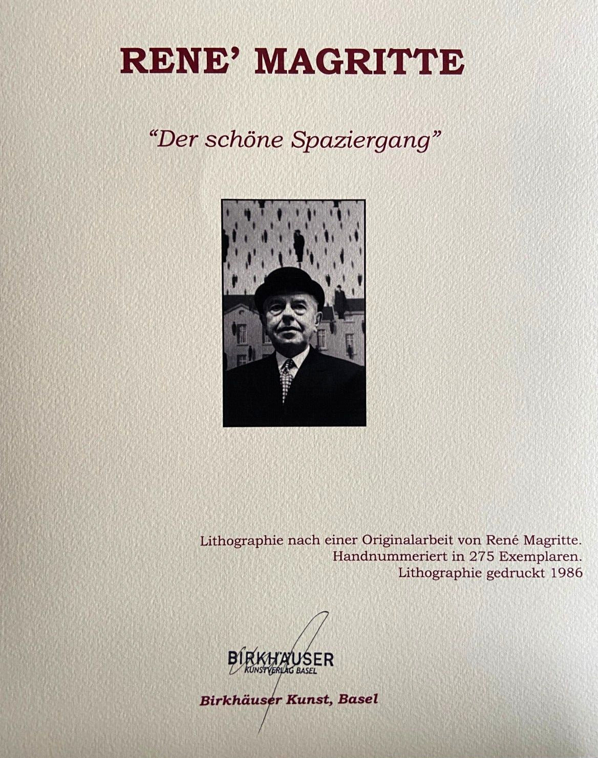Ren Magritte Lithograph Coa Signed Numbered By