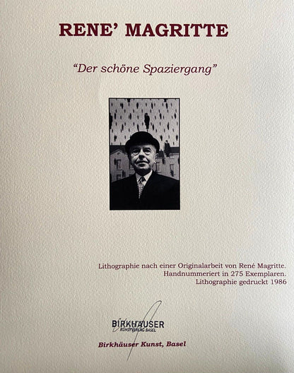 Ren Magritte Lithograph Coa Signed Numbered By