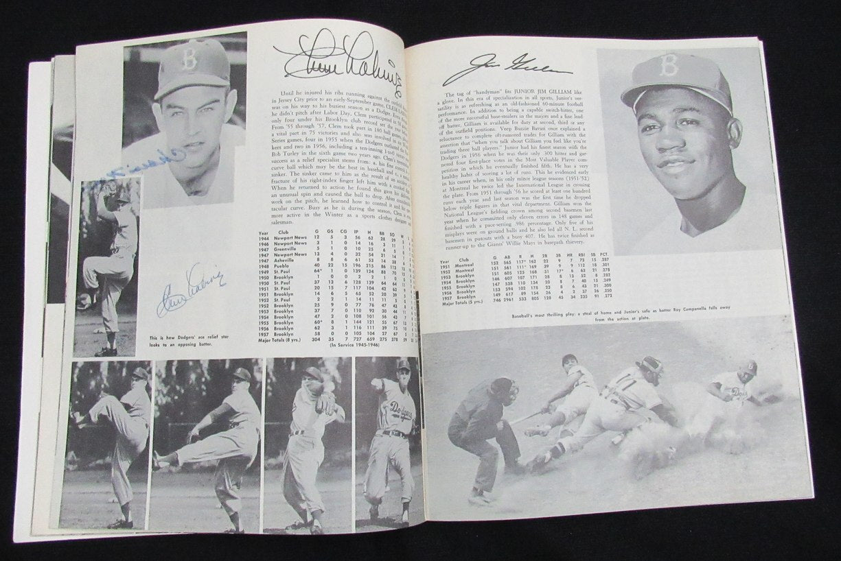 1958 Dodgers Signed/Auto (26) Yearbook Koufax