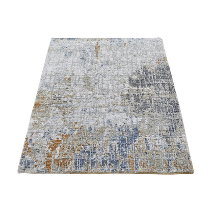2'6"X4'1" Wool Denser Weave Hand Knotted Abstract Design Rug
