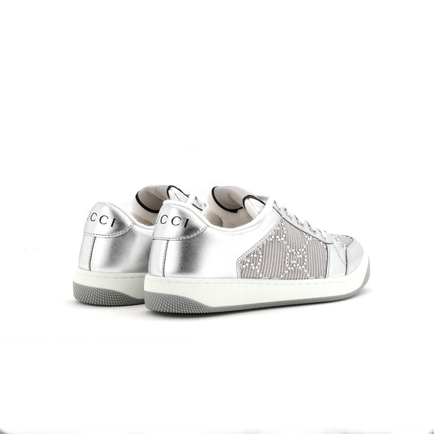 Gucci Screener Sneakers Gg Canvas With Crystals