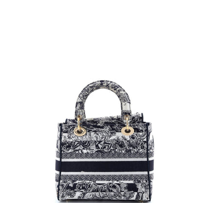 Christian Dior Lady D-Lite Bag Embroidered Canvas Medium