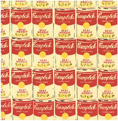 Andy Warhol 100 Cans " Serigraph Pop Art Yellow, Orange, Red Campbe