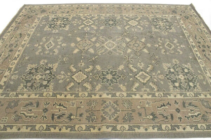 Handmade Muted Brownish Floral Transitional