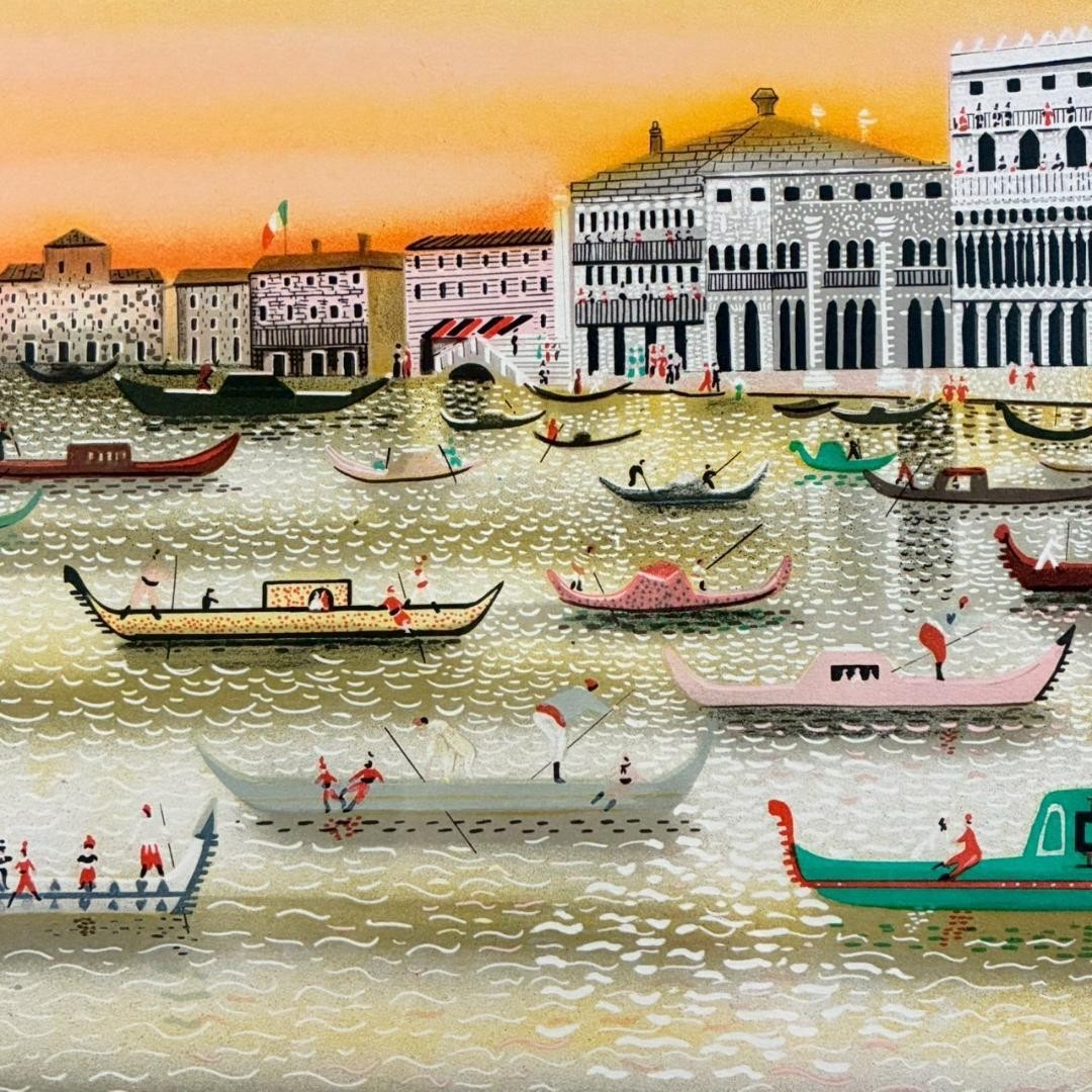 Isabel Baillen Lithograph Venise Venice Signed Numbered 125/125 W/ Frame Spanish